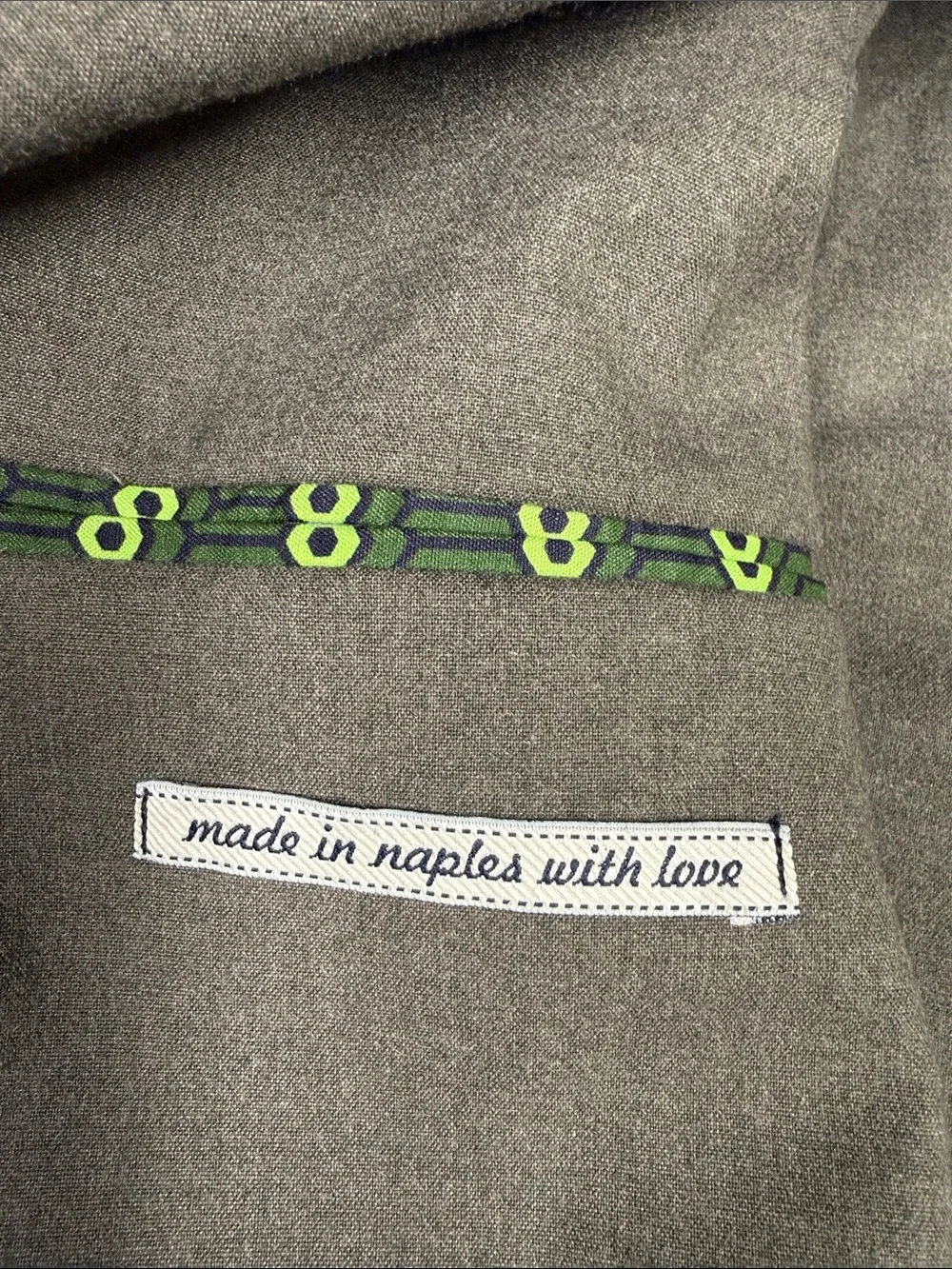 FeFe Napoli Men's Olive Sport Coat with Notch Lapel
